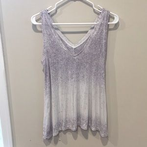 White with purple tank top